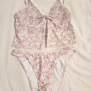 Floral Pink Swim Suit